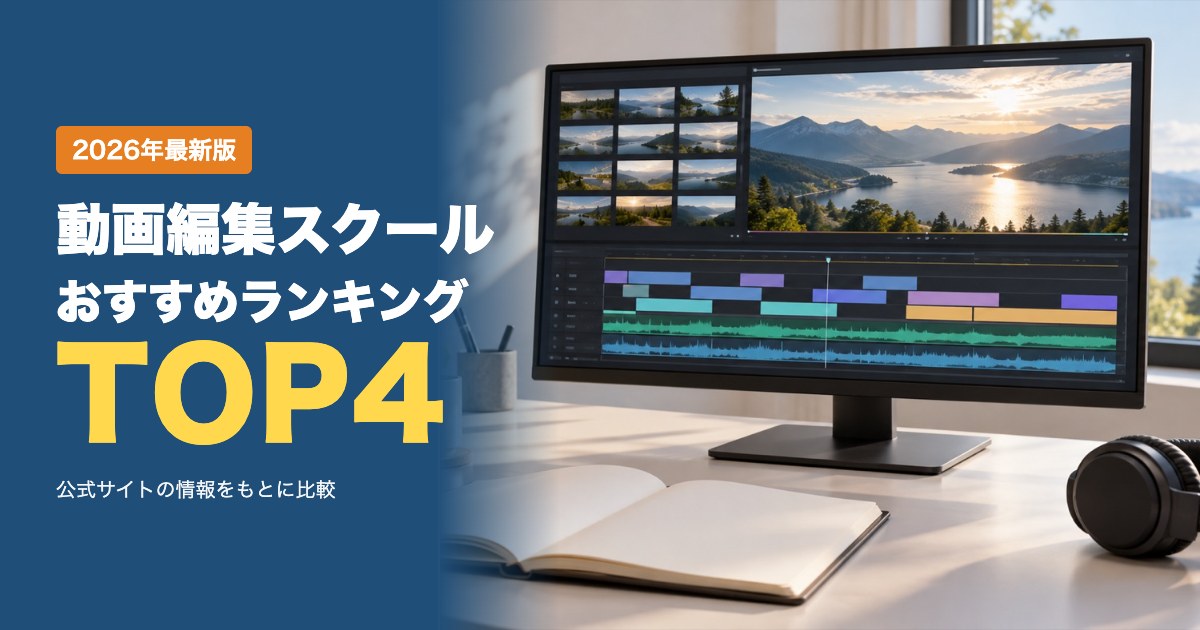 動画編集スクールおすすめ比較ランキング｜未経験から学べるオンライン講座の選び方